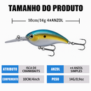 Kit 10 Iscas Big Crankbait | Desenvolvida para Máxima Performance e Realismo