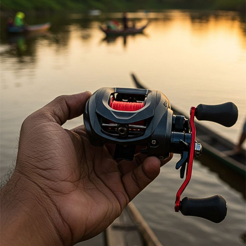 Carretilha Pescando Online Abu Garcia BLACK MAX 3 | 8Kg de DRAG - Anti-Cabeleira + Óculos Polarizado