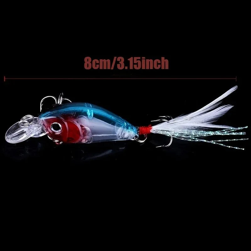 ANFS-Minnow Fishing Lure Set, Iscas Artificiais, Wobbler Crankbait, Combater Acessórios De Pesca, 4g, 4,5 centímetros, 5Pcs