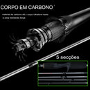 Conjunto de Vara e Carretilha Pescando Online 1,7m Carbono - Drag Máx 10kg + Linha PE Grátis Sougayilang - Pescando Online