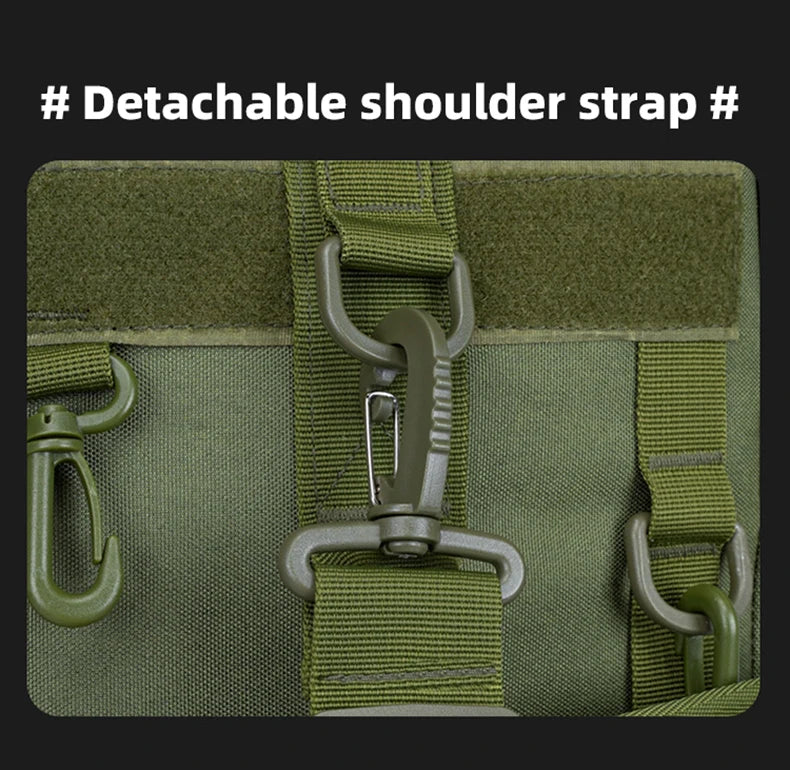 Mochila Tática de Pesca com Suporte para Haste e Armazenamento