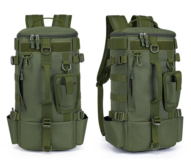 Mochila Tática de Pesca com Suporte para Haste e Armazenamento