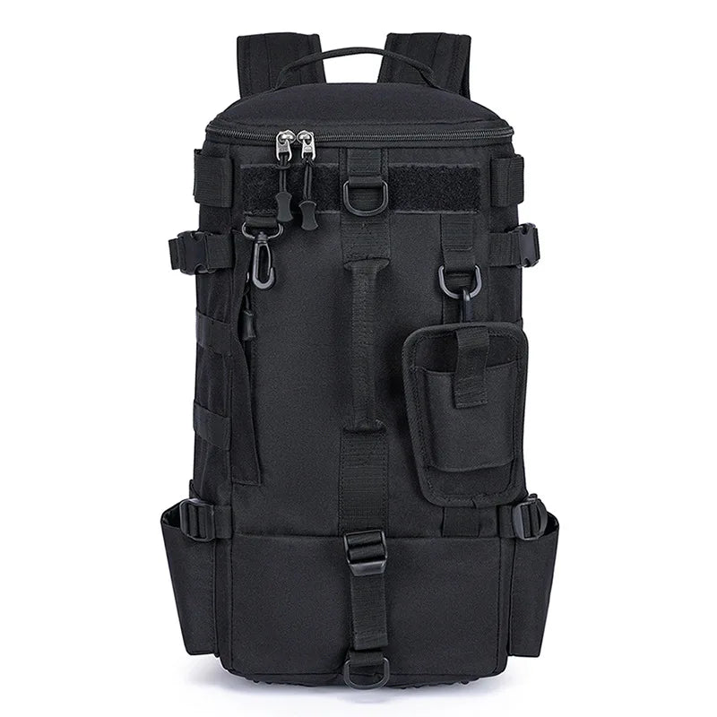 Mochila Tática de Pesca com Suporte para Haste e Armazenamento
