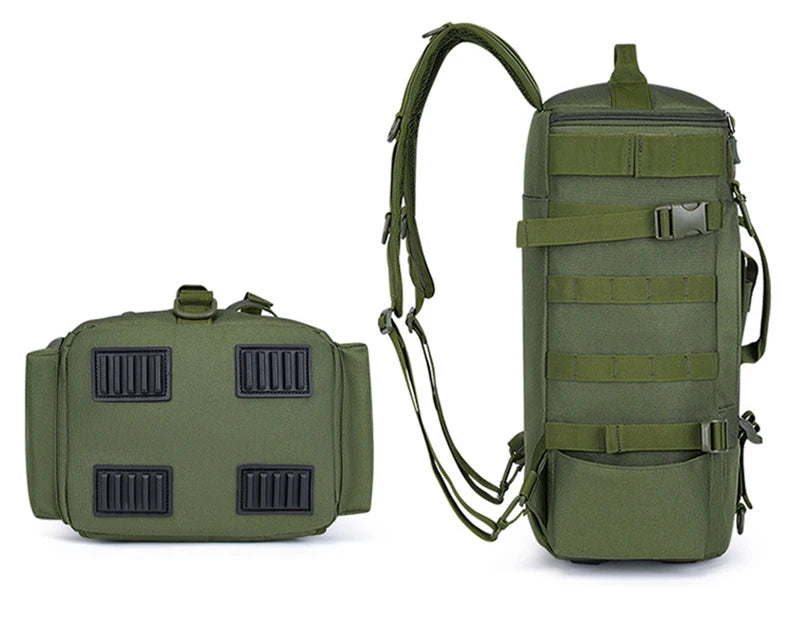 Mochila Tática de Pesca com Suporte para Haste e Armazenamento