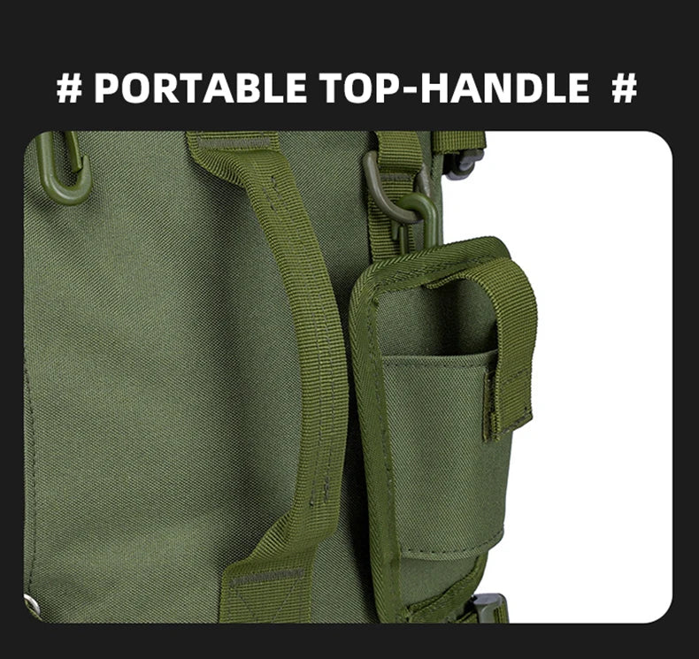 Mochila Tática de Pesca com Suporte para Haste e Armazenamento