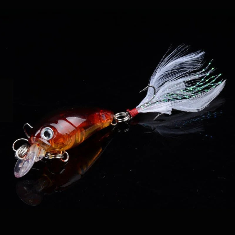 ANFS-Minnow Fishing Lure Set, Iscas Artificiais, Wobbler Crankbait, Combater Acessórios De Pesca, 4g, 4,5 centímetros, 5Pcs