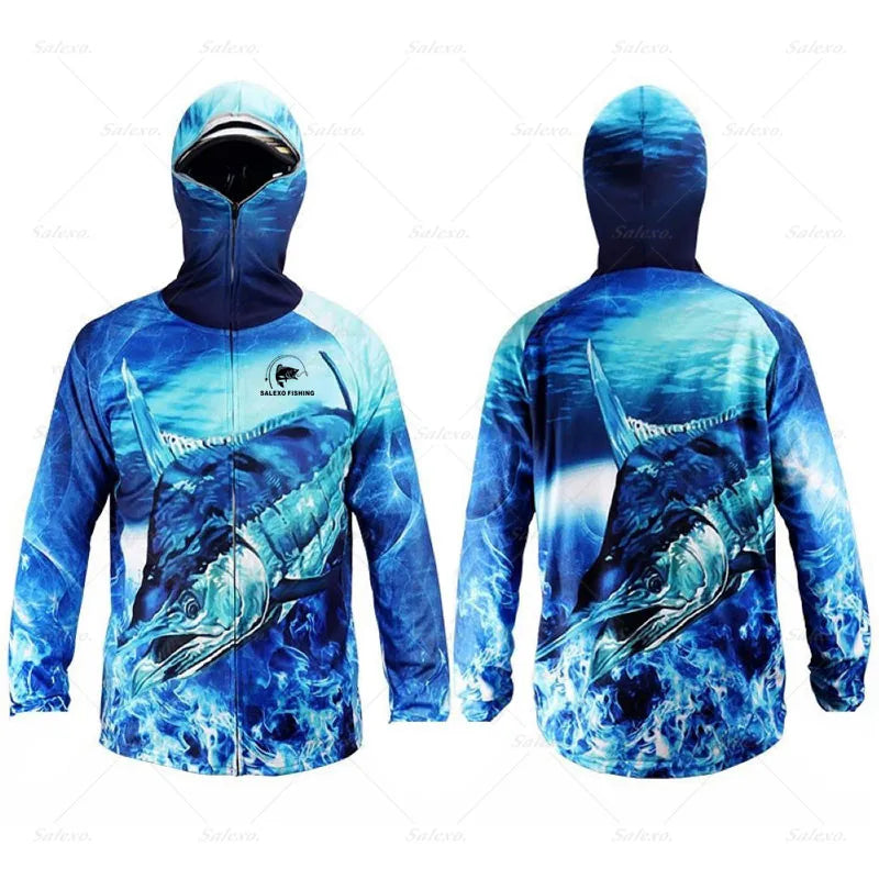 Camisa de Pesca Anti-UV com Capuz 🐟