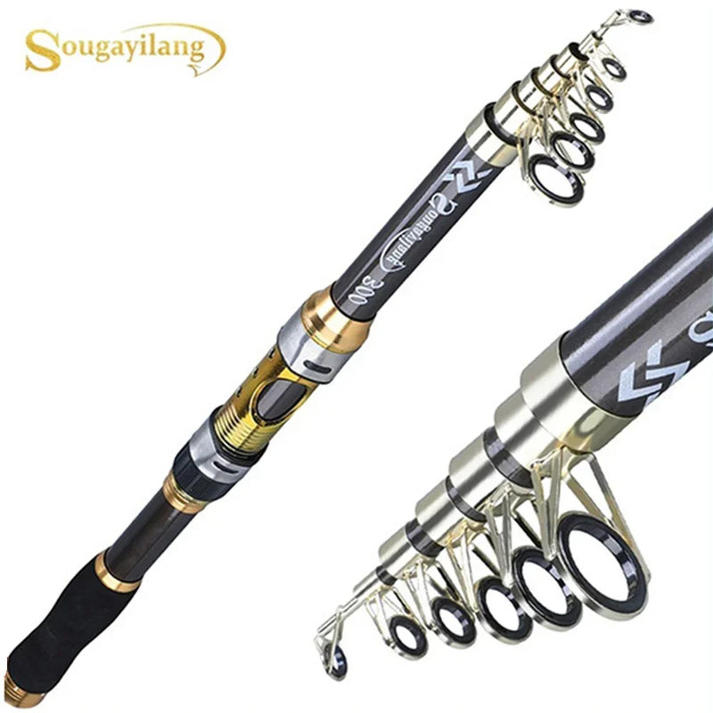 Vara de Pesca Sougayilang  - Fibra de Carbono - Super Rígida