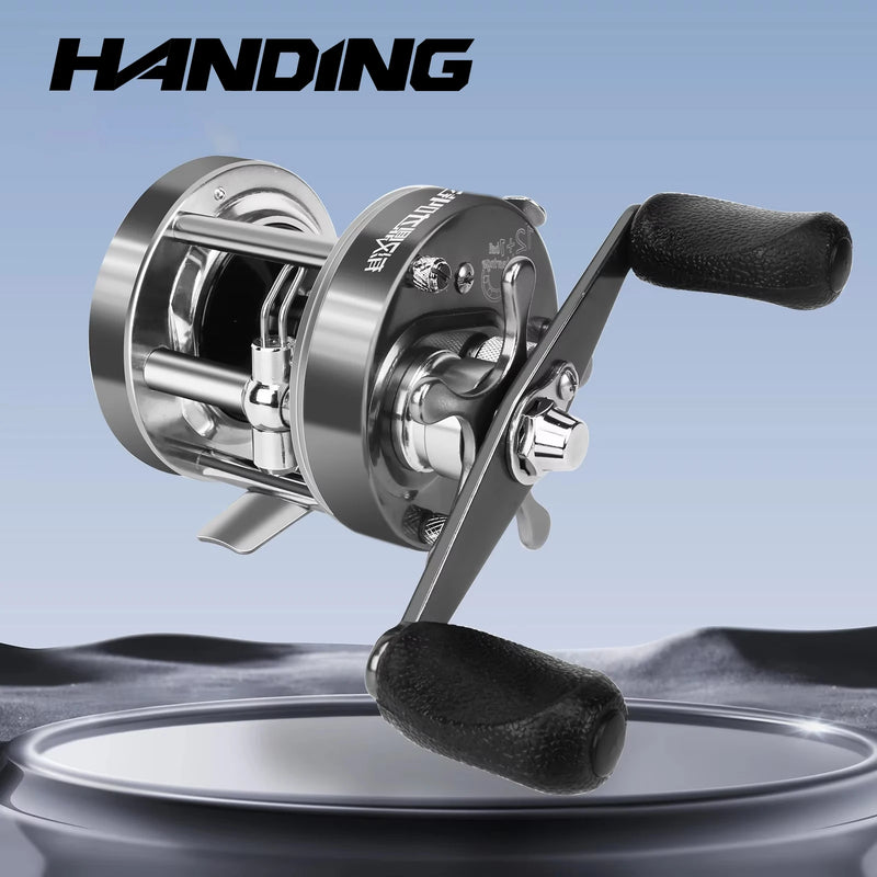 HANDING Flag Round Baitcasting Reel, Aluminum Alloy Body Fishing Reels, 13kg Max Drag, 5.3:1 Gear Ratio, 12+1 BB Reel for Pike