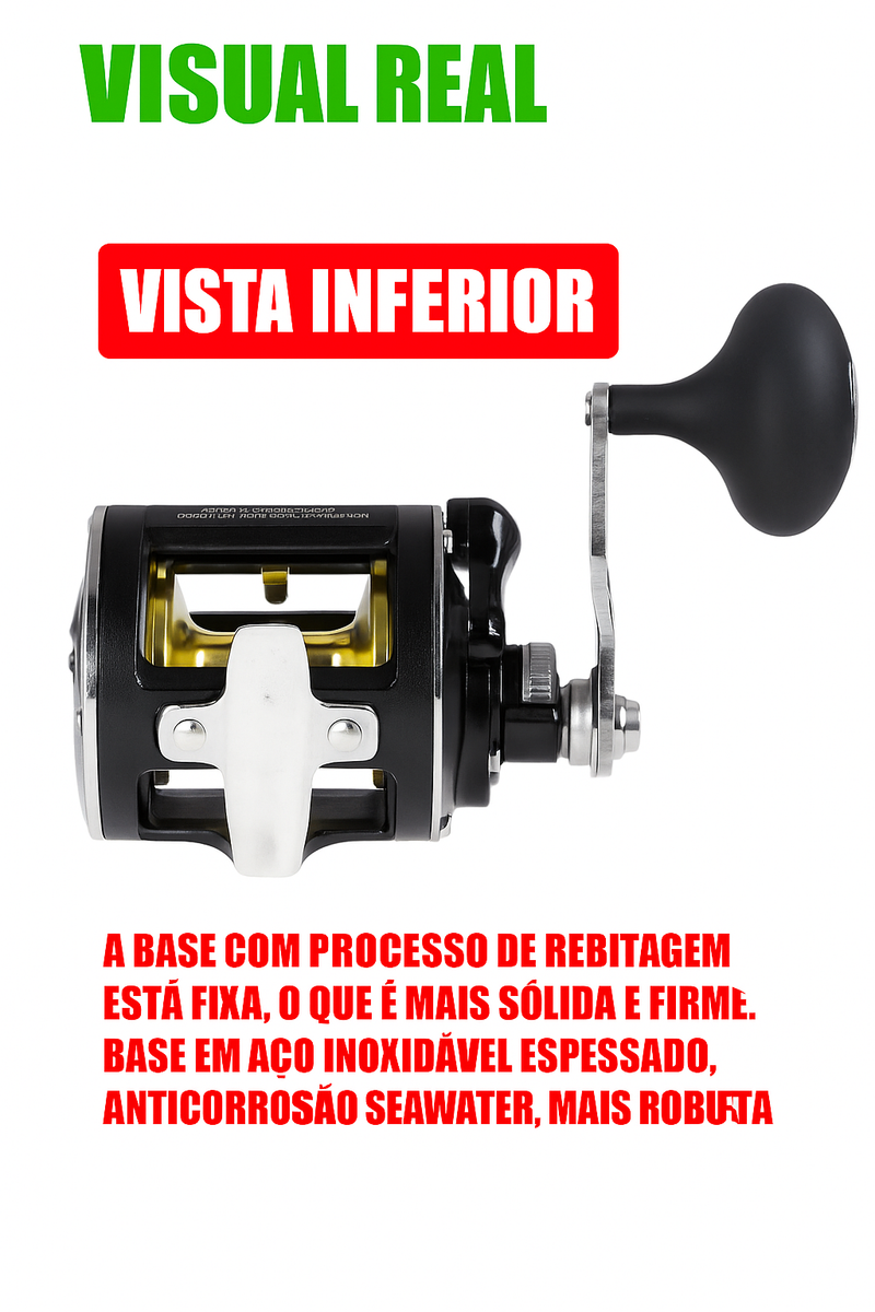 Carretilha SAMOLLA | Alto Desempenho em Alto-Mar |Drag 30kg