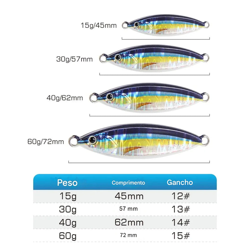 Isca Artificial Tuna | Brilho Noturno | Fundo | 1 Unidade