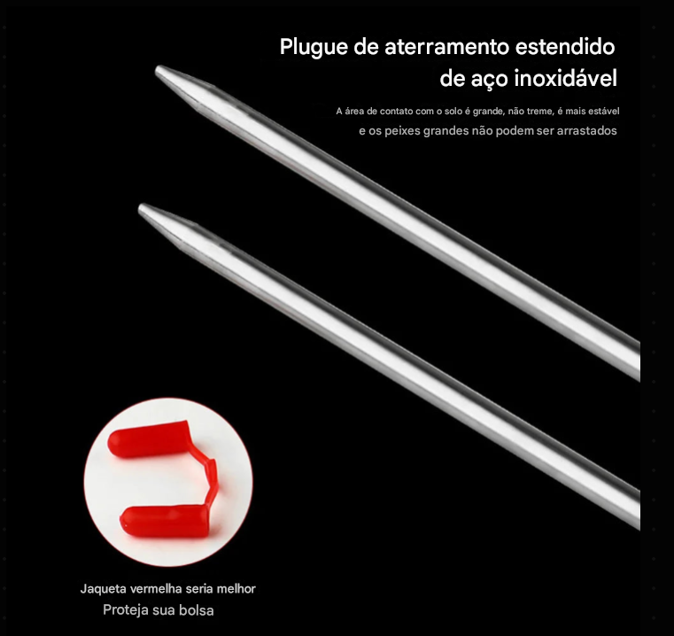 Suporte automático para vara de pescar em aço inoxidável com mola ajustável