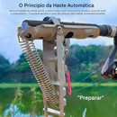 Suporte automático para vara de pescar em aço inoxidável com mola ajustável