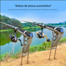 Suporte automático para vara de pescar em aço inoxidável com mola ajustável