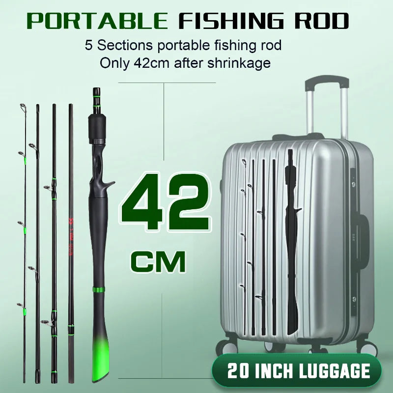 Vara de Pesca Sougayilang Lure | Alta Resistência