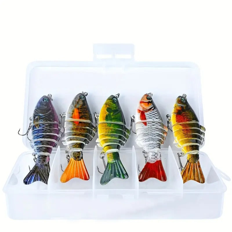 Isca Artificial Articulada – 6 Segmentos + caixa organizadora