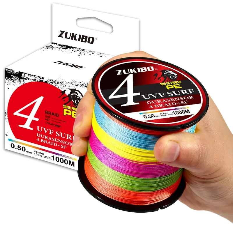 Linha Multifilamento Ultra Resistente | ZUKIBO Super Power 4 Fios – 300M