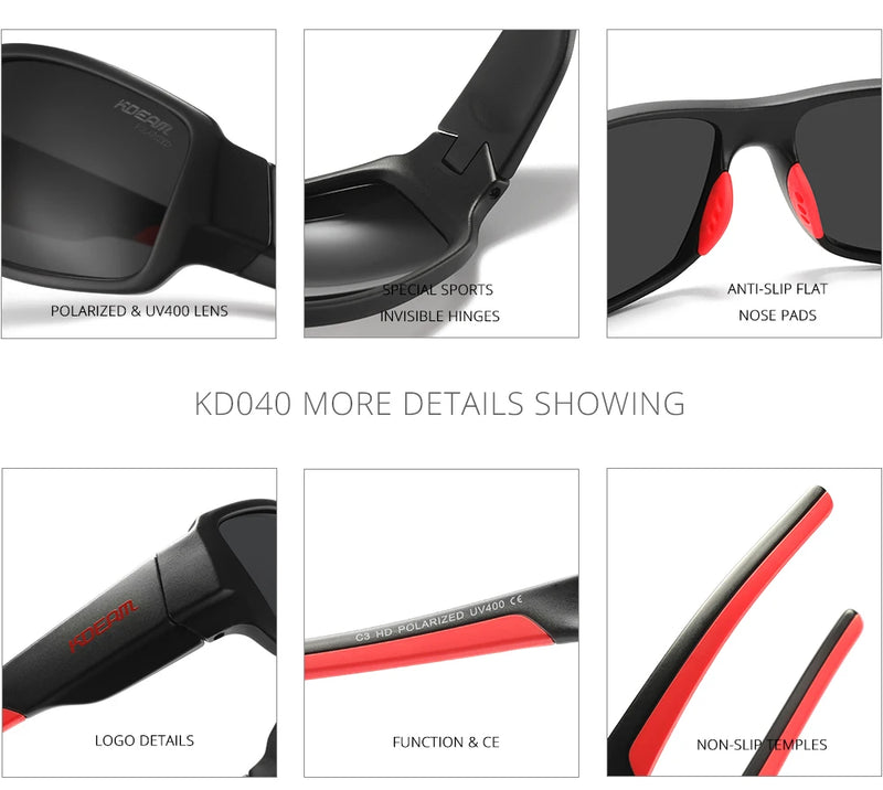 Óculos de Sol Polarizados KDEAM para Pesca Esportiva