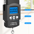 Balança digital portátil lcd, 50kg/40kg, 10g, gancho eletrônico, suspensão, peso de bagagem com fita métrica retrátil de 100cm