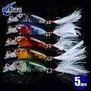 ANFS-Minnow Fishing Lure Set, Iscas Artificiais, Wobbler Crankbait, Combater Acessórios De Pesca, 4g, 4,5 centímetros, 5Pcs