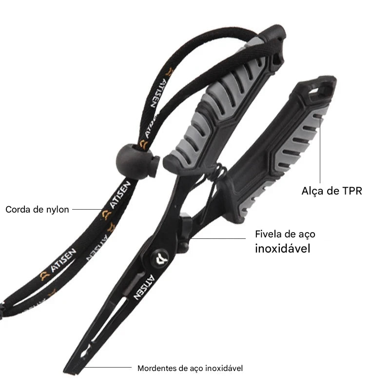 Alicate de Pesca Multifuncional com Punhos de Peixe - Precisão e Durabilidade