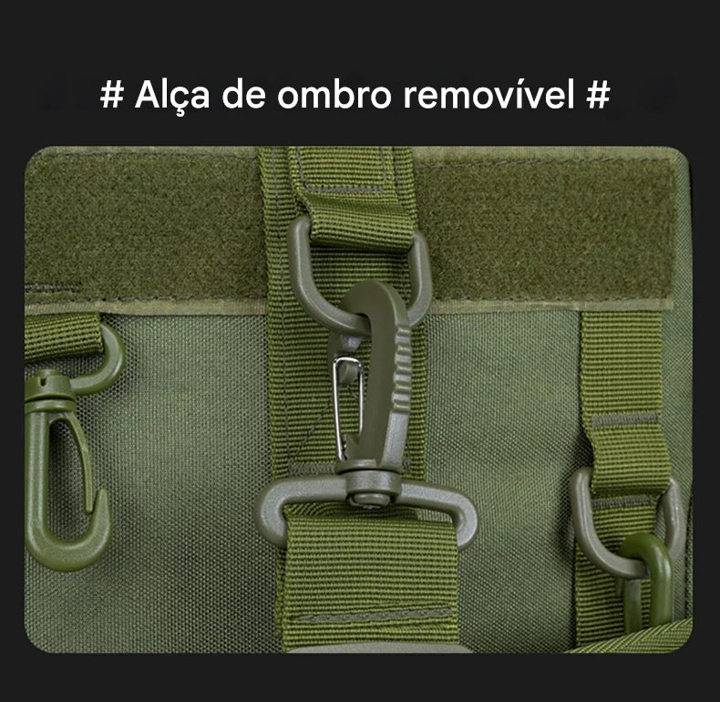 Mochila Tática de Pesca com Suporte para Haste e Armazenamento