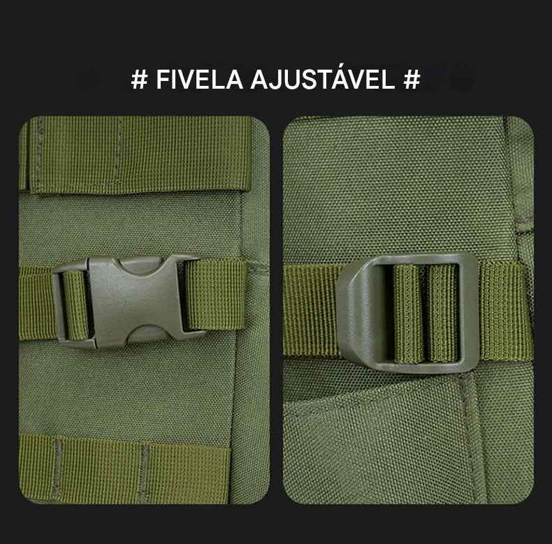 Mochila Tática de Pesca com Suporte para Haste e Armazenamento