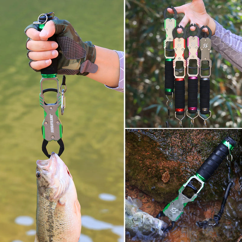 Sougayilang pinça de pesca de liga de alumínio profissional ferramenta de captura de lábios clipe de captura de peixes alicate de equipamento de controle de peixe