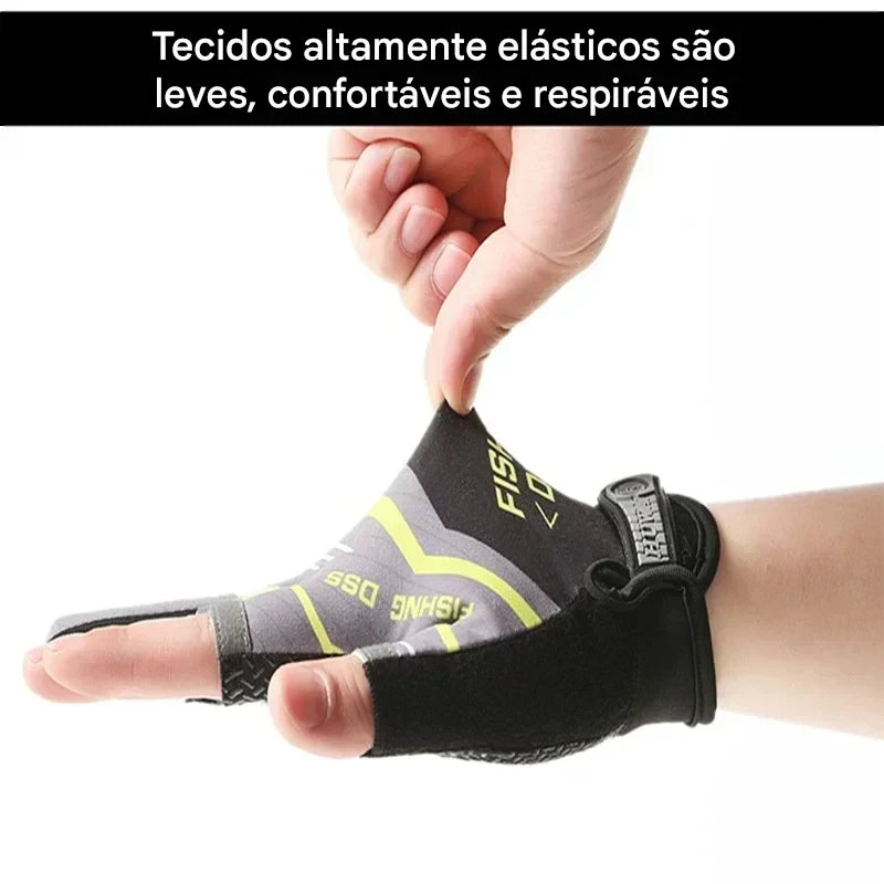 Luvas de Pesca Antiderrapantes com Proteção UV